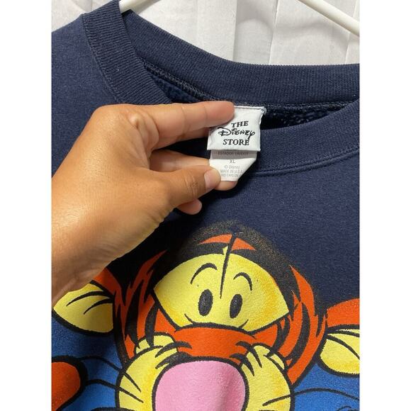 VTG 90s Tigger Sweatshirt Disney XL Crewneck Souvenir Made in USA Big Face Pooh - Picture 5 of 8